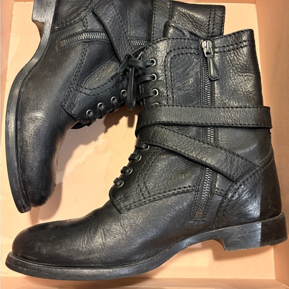 Prada Milano Cervo Shine Nero Boots - Picture 1 of 8